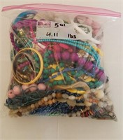 4 Pound Bag Full Of Costume Jewelry