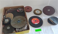Assortment of cutting wheels, grinding discs, and
