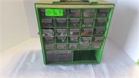 Nut and bolts organizer filled with assortment of