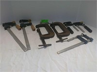 Various sized clamps