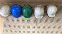Construction hard hats. Set of 5.