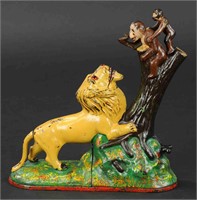 LION AND TWO MONKEYS MECHANICAL BANK