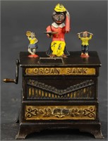 ORGAN BANK MECHANICAL BANK - BOY & GIRL
