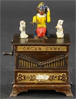 ORGAN BANK MECHANICAL BANK- CAT & DOG