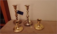 Brass candle holders