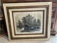 WH CHANDLER SIGNED LITOGRAPH GREAT FRAME
