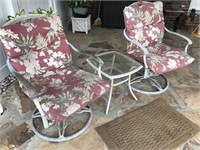 PATIO CHAIRS AND TABLE