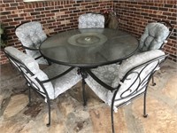 PATIO TABLE AND 5 CHAIRS