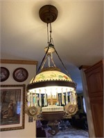ANTIQUE HAND PAINTED HANGING LAMP