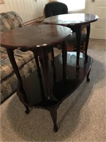 SET OF QUEEN ANNE COFFEE AND END TABLES