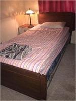 TWIN BED INCLUDES MATRESS BEDDING