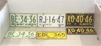 License Plates Alberta. 1966, 69