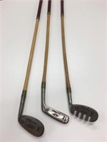3 TNT Classic Collection Wooden Handle Golf Clubs