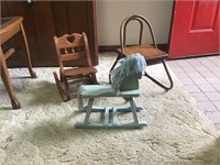 Group of small childrens chairs