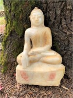 Carved Stone Buddha 15" Tall
