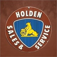 Holden Sales & Service Enamel Sign Reproduction