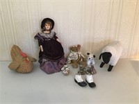 Doll, baby shoes etc