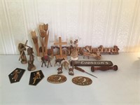 Collection of wooden items as shown