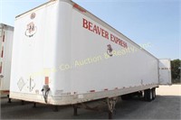 1990 GREAT DANE SEMI BOX TRAILER, DOUBLE DOOR