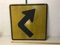retired right hand turn sign