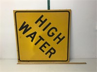 NOS High Water wooden street sign