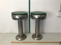 pair of vintage cafe swivel stools