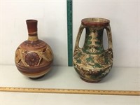 pair of pottery vases