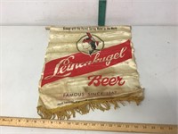 Vintage Leinenkugel silk banner