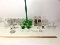 Jack Daniels shot glasses and other glassware