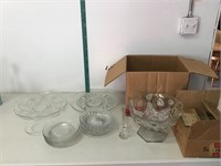 Punch bowl and plates