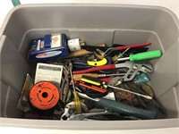 tub of various tools