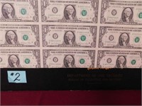 (32) 1981 $1 Federal Reserve Note Uncut Bills