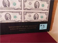 (16) 1976 $2 Federal Reserve Note Uncut Bills