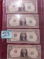 (4) 1963 Ser. $1 Federal Reserve Notes