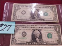 1969 Ser. $1 Federal Reserve Note w/Stars