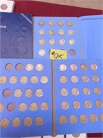 (52) Buffalo Nickels in (2) Partial Books
