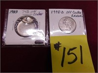 (2) ERROR Coins - Quarters