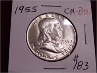 1955 Franklin Half - Ch BU