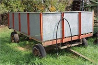 Barge Box Wagon w/ John Deere Running Gear & Hoist