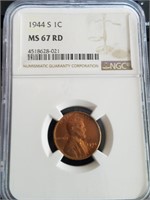 1944 S Cent NGC MS67RD