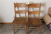 2 Wooden Chairs