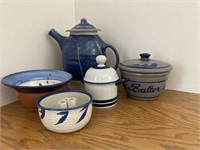 Blue Pottery Set
