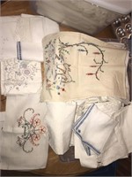 Lot of Hand Stitched Linens