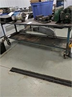 3'by 7' Steel Workbench On Wheels