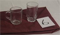 Toughened Glass mugs & water glasses