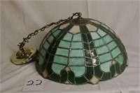 Vintage leaded Tiffany style stained glass shade