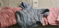 Baby/Child hand knittd sweaters and blanket