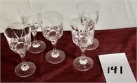 Crystal wine/sherry glasses