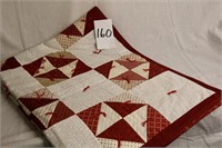 Hand tied lap quilt 42"x52"