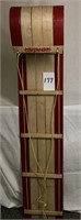 Vintage 5' wooden toboggan